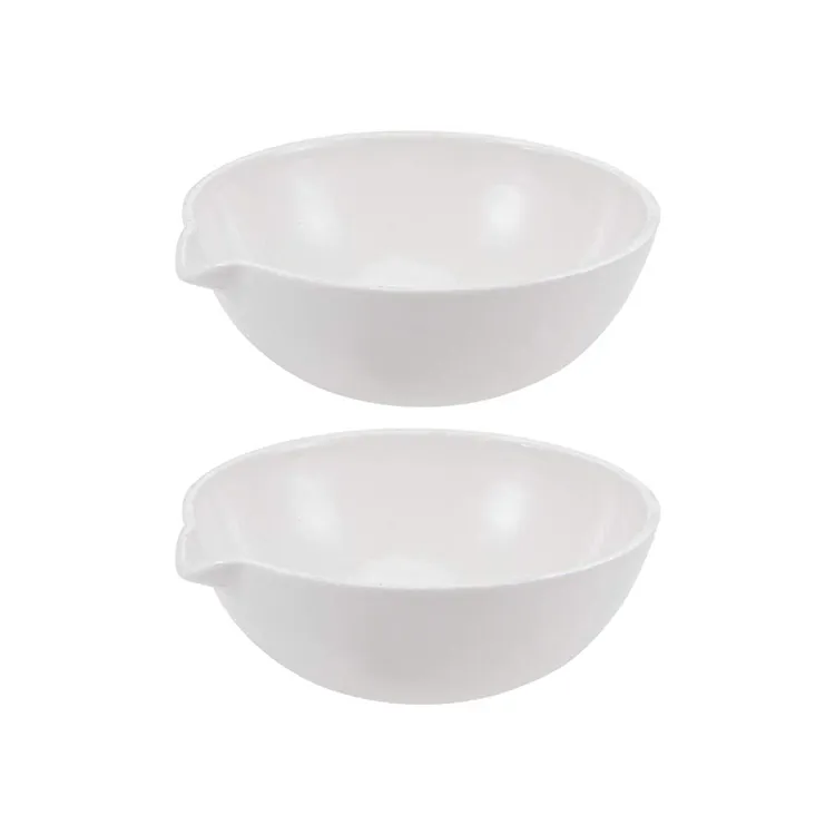 60 ml 100 ml 125 ml 200 ml porcelianinis garinimo indas, naudojamas chemijos laboratorijoje